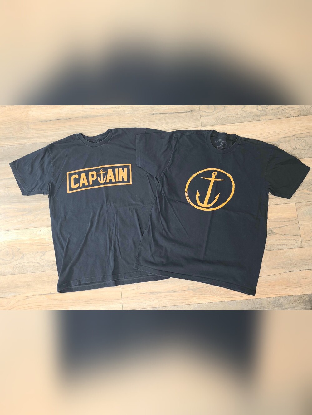 Captain Fin Co.  Graphic Tee Bundle- Navy with Gold Print